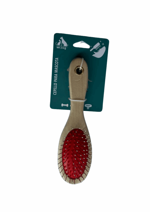 cepillo doble de madera para mascotas