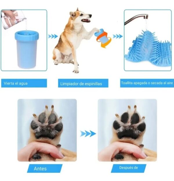 limpiador de patitas para perros y gatos portátil