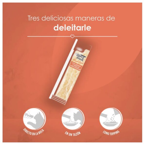 pack 4 sachets gato purina pure kiss 40g salmon y atún salsa