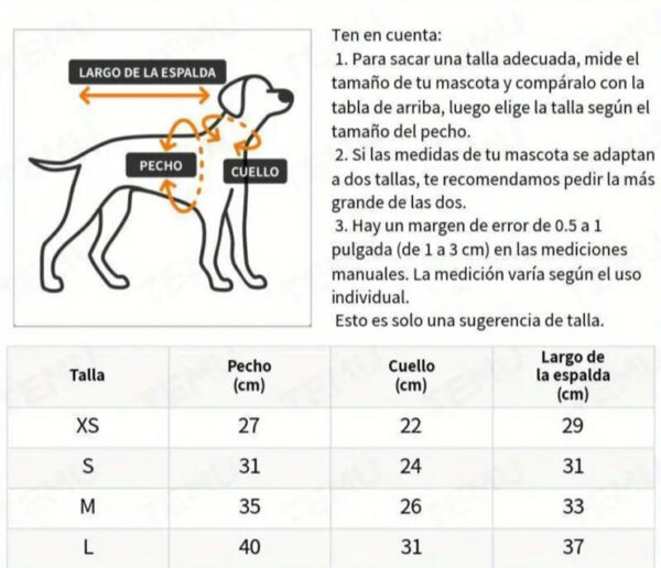 vestido para mascotas a cuadros